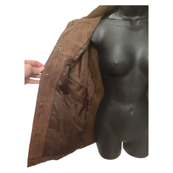 Brown Leather jacket by bagstelle 1x - Picture 3 of 10